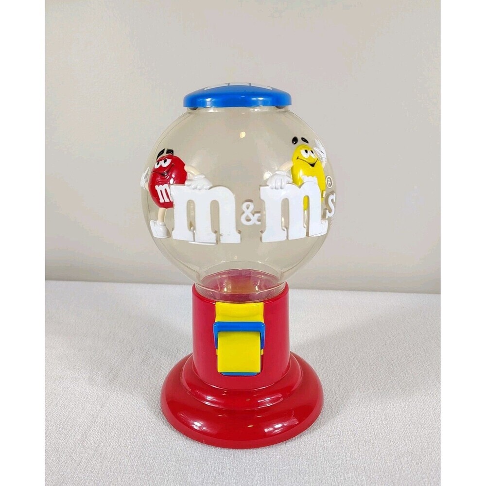 M&M Red Blue Candy Dispenser Vintage Gumball Machine Style Mars Retro 90s Y2K